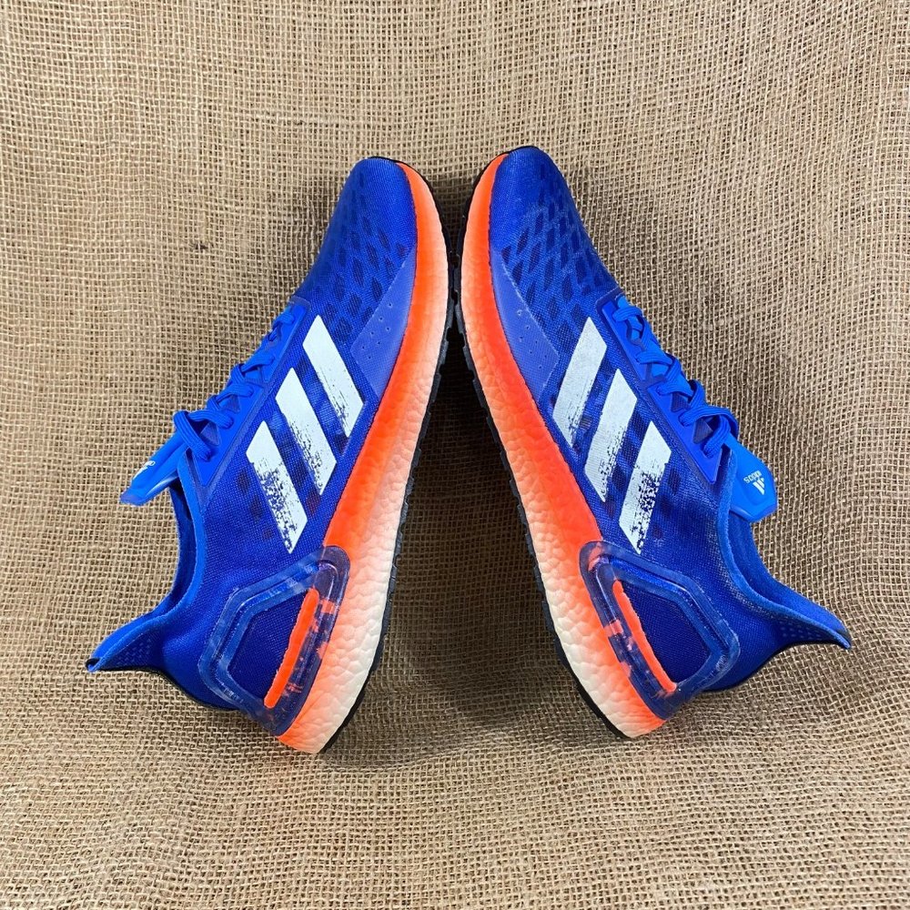🛑SOLD🛑adidas sneakers ultra boot blue orange white distressed stripes sz 11.5M - Picture 2 of 9